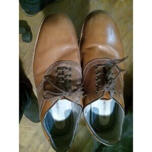 Johnston & Murphy Shoes Mens Size 8.5 2-Tone Leather Saddle Oxfords 20-6742
